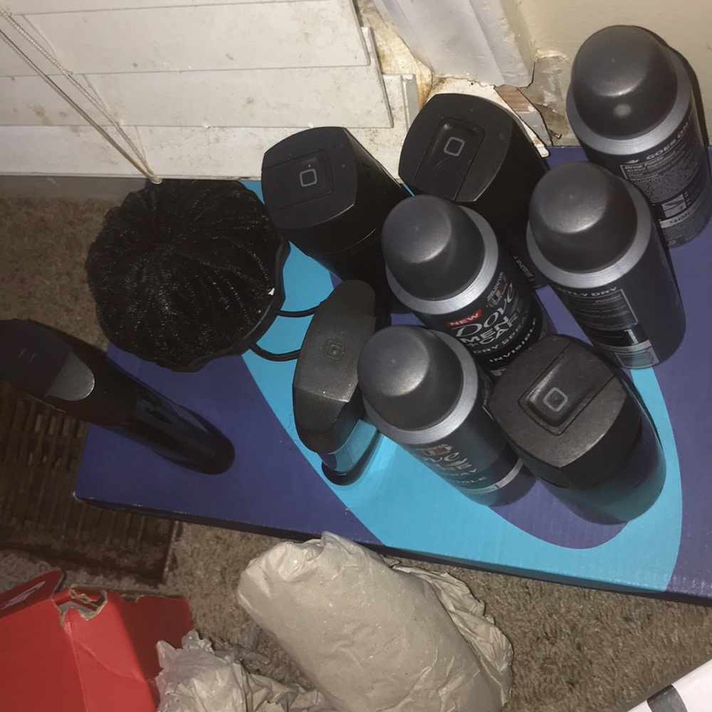 Axe and dove body spray,scrub,and deodorant